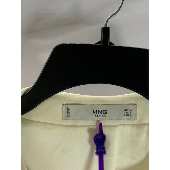 MNG BASIC Women's Cream Hook Open-Front Blazer SZ S - Picture 9 of 12